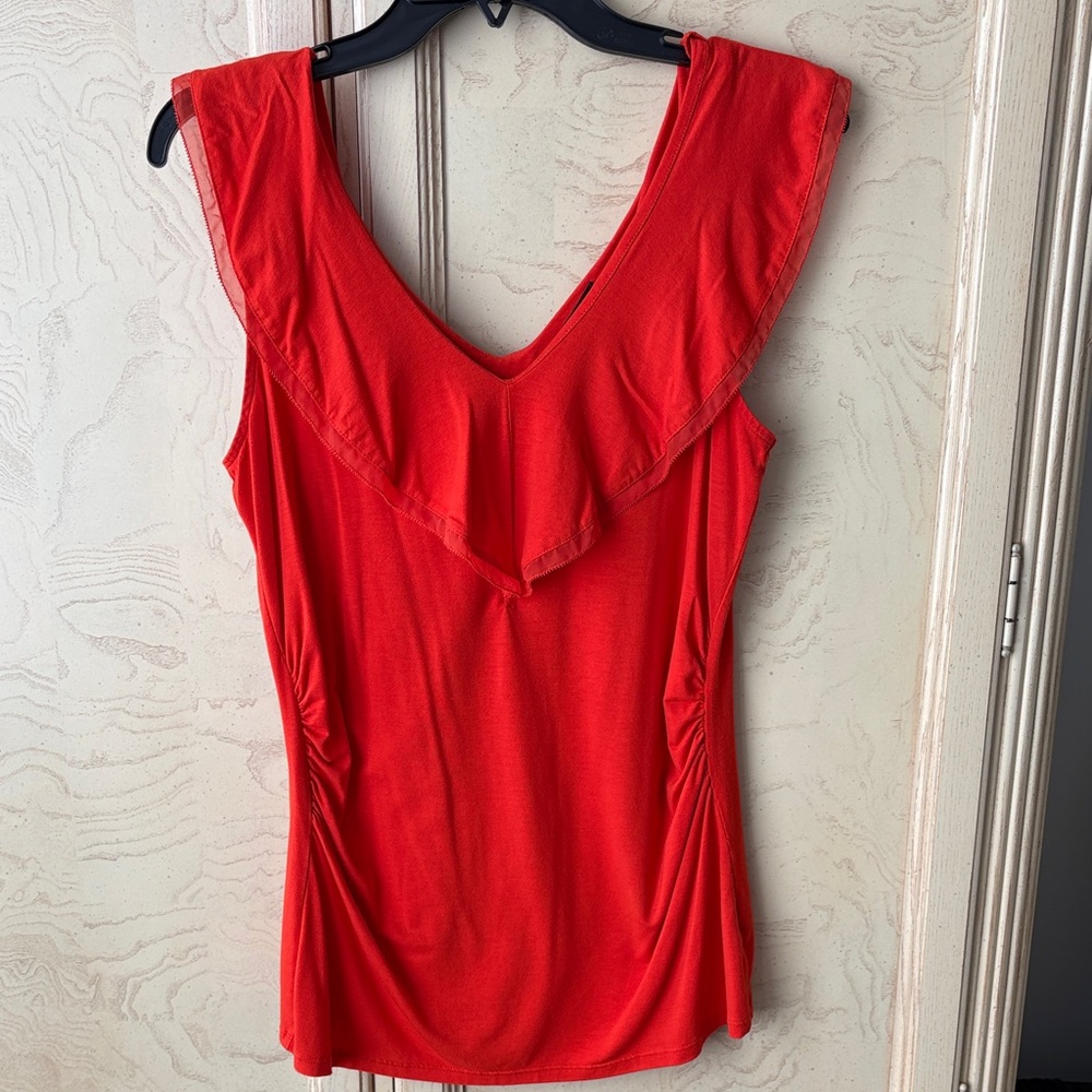 White House Black Market Vibrant Orange Top